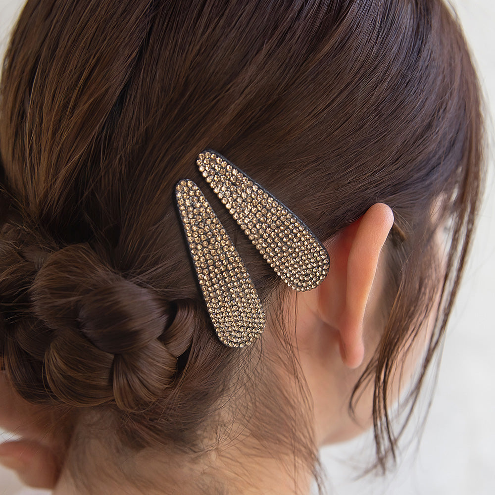 ヘアピン ストーン 2個セット スリーピン