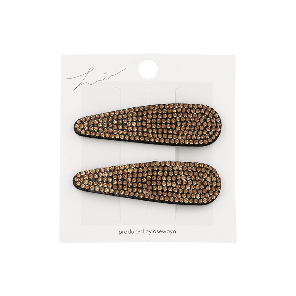 ヘアピン ストーン 2個セット スリーピン