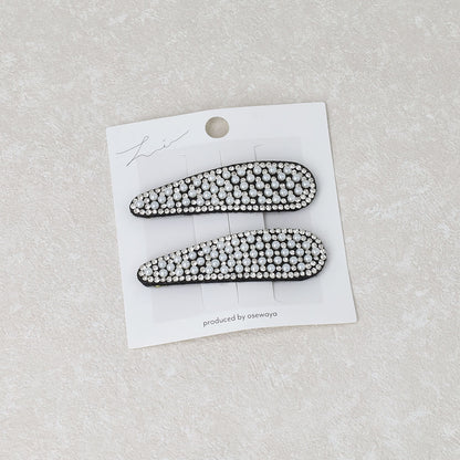 ヘアピン パール ストーン 2個セット スリーピン