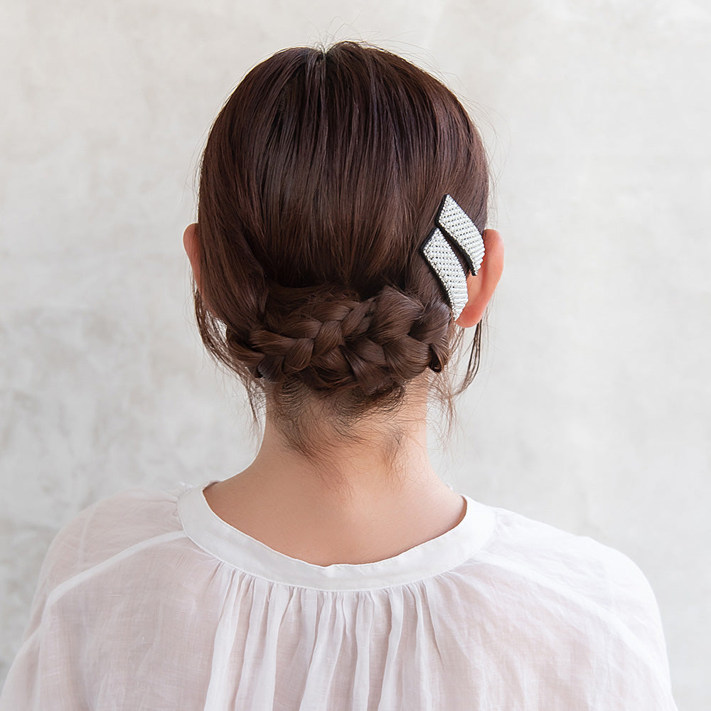 ヘアピン パール ストーン 2個セット スリーピン