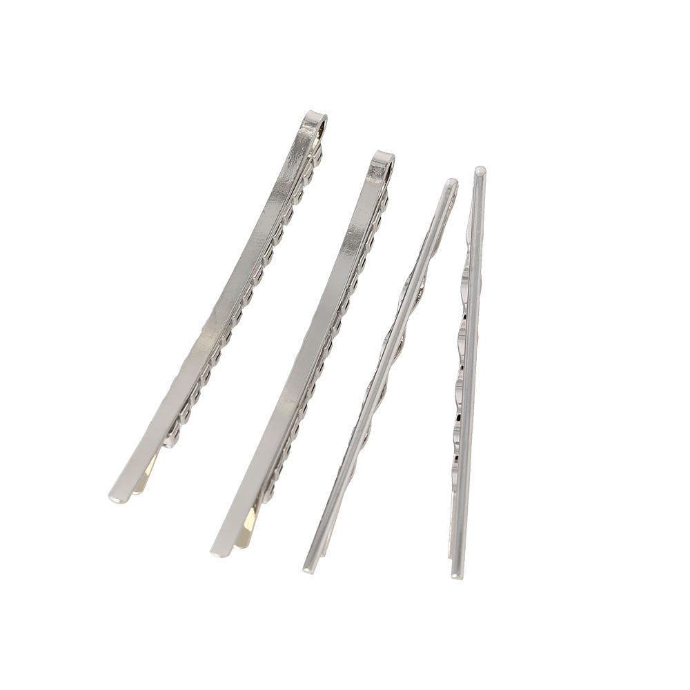 ヘアピン ビジュー スクエア ウェーブ 4本セット アメピン