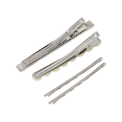 ヘアピン パール ミニ メニー ビジュー 4本セット ヘアクリップ アメピン