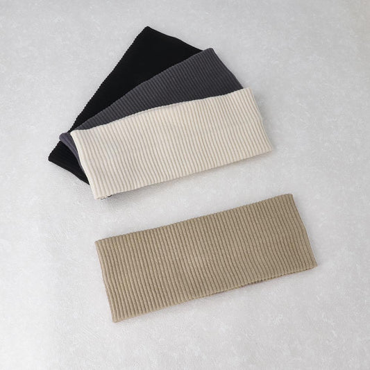 ヘアバンド リブ 幅75mm ベーシックカラー シンプル ターバン