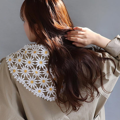 ヘッドドレス フラワー レース 刺繍 ヘッドスカーフ バブーシュカ
