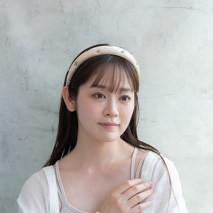 カチューシャ パフィー カラー ビーズ クッションカチューシャ