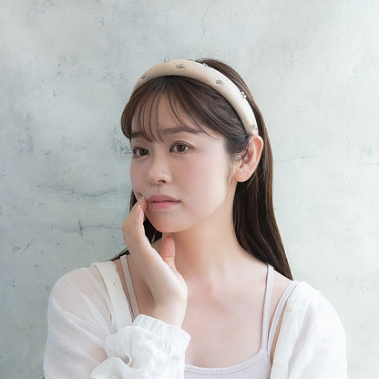 カチューシャ パフィー カラー ビーズ クッションカチューシャ