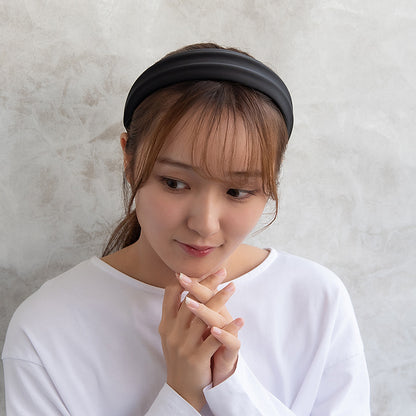 カチューシャ ワイド ライン 無地