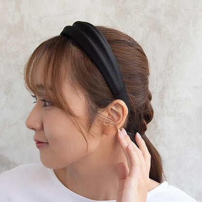 カチューシャ ワイド ライン 無地