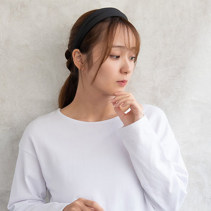 カチューシャ ワイド ライン 無地