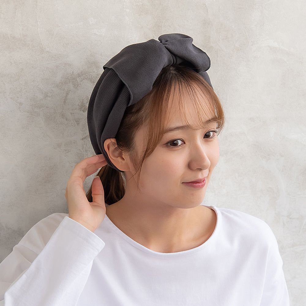 カチューシャ リボン ワイド カラー ビッグ ボリューム ターバン