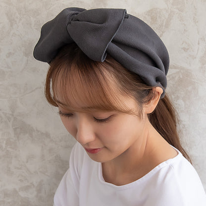 カチューシャ リボン ワイド カラー ビッグ ボリューム ターバン