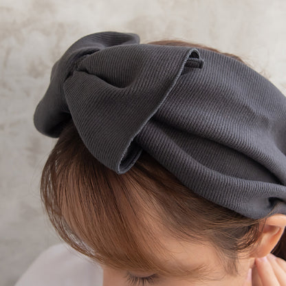 カチューシャ リボン ワイド カラー ビッグ ボリューム ターバン