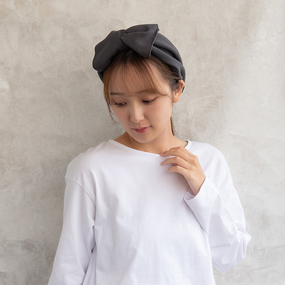 カチューシャ リボン ワイド カラー ビッグ ボリューム ターバン