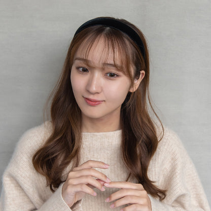 カチューシャ ベロア 幅27mm ワイド