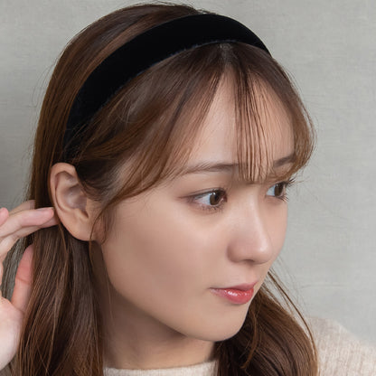 カチューシャ ベロア 幅27mm ワイド