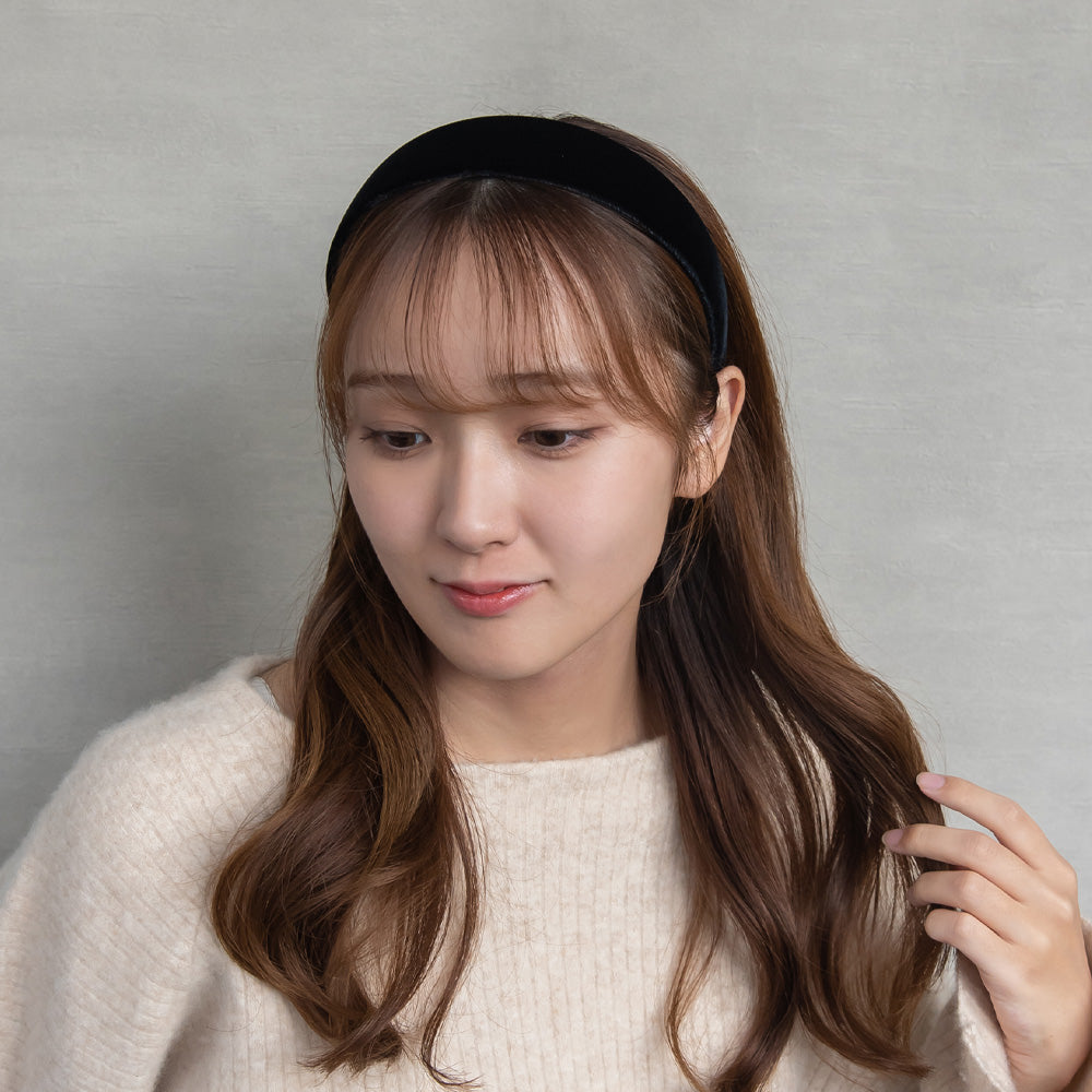 カチューシャ ベロア 幅40mm ワイド