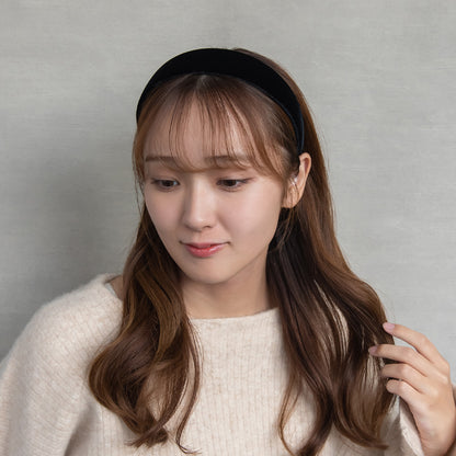 カチューシャ ベロア 幅40mm ワイド