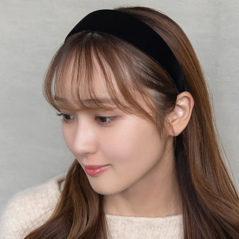 カチューシャ ベロア 幅40mm ワイド