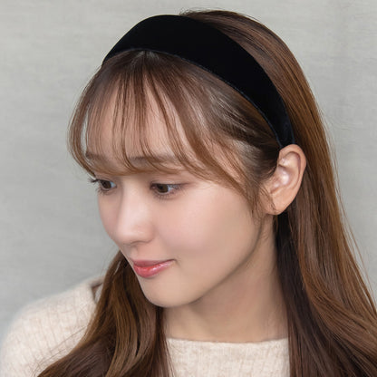 カチューシャ ベロア 幅40mm ワイド