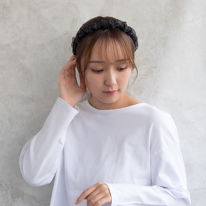 カチューシャ シアー ドット ギャザー