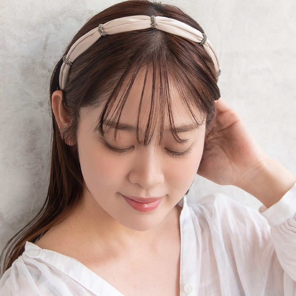 カチューシャ ストーン 細身