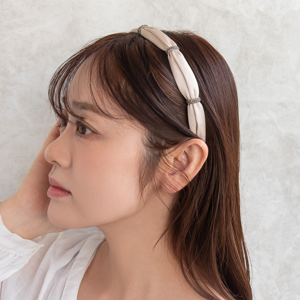 カチューシャ ストーン 細身