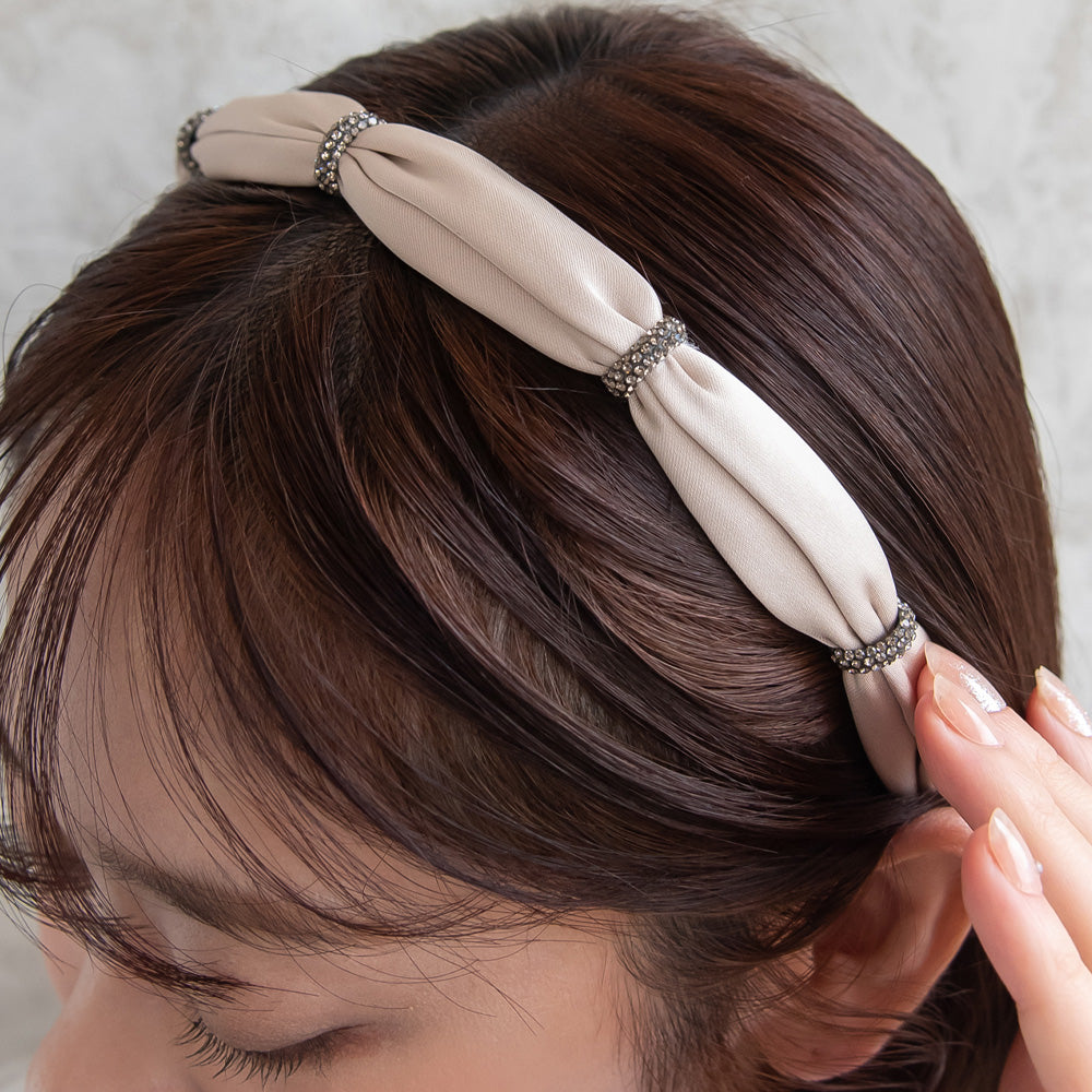 カチューシャ ストーン 細身