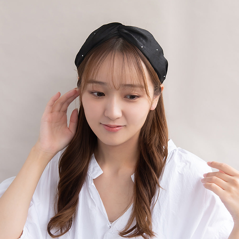 カチューシャ 幅広 ストーン