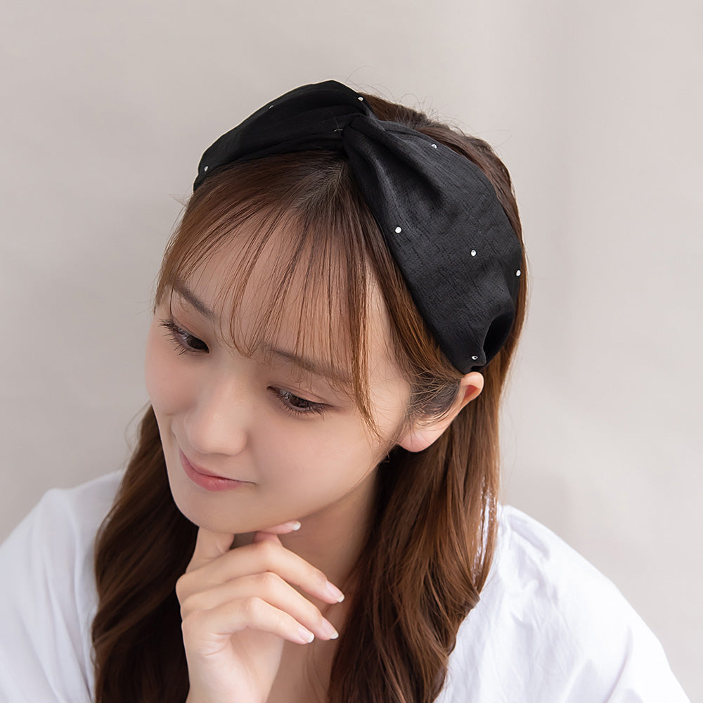 カチューシャ 幅広 ストーン