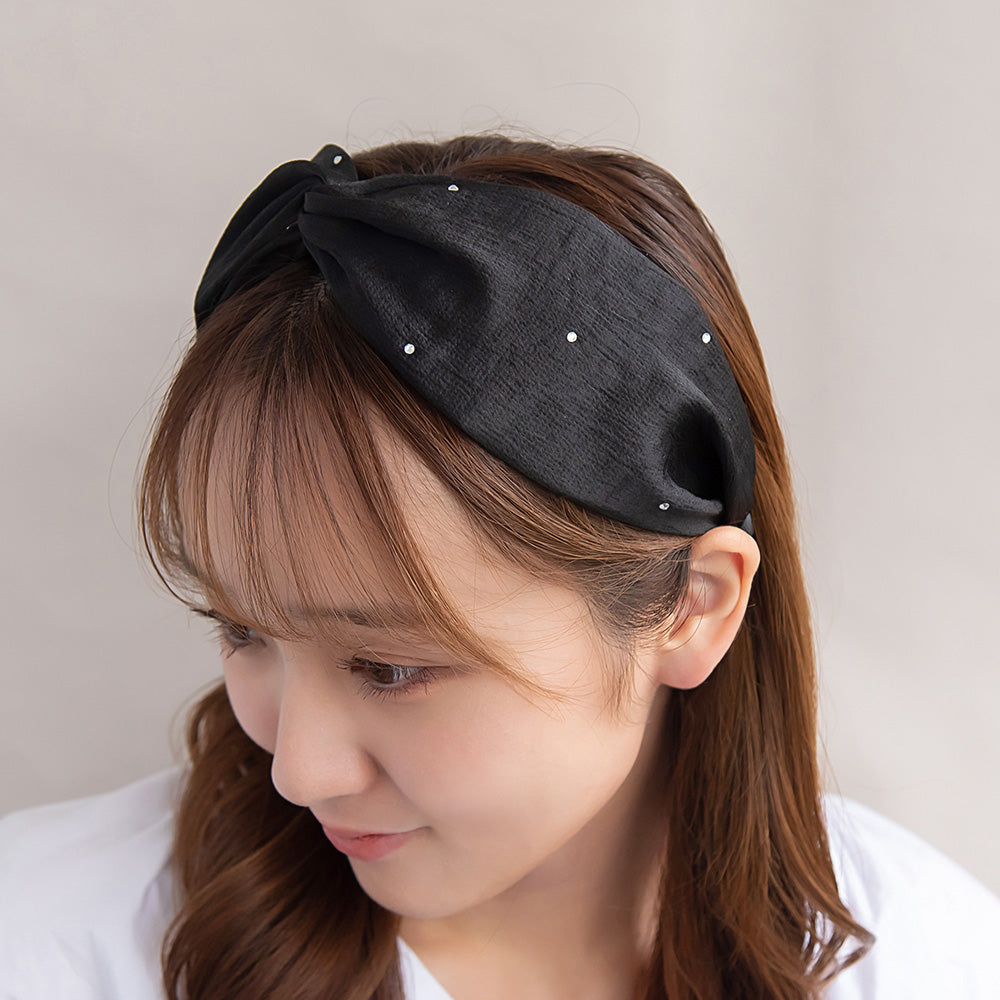 カチューシャ 幅広 ストーン