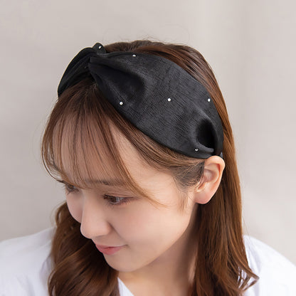 カチューシャ 幅広 ストーン