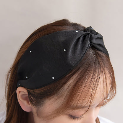 カチューシャ 幅広 ストーン