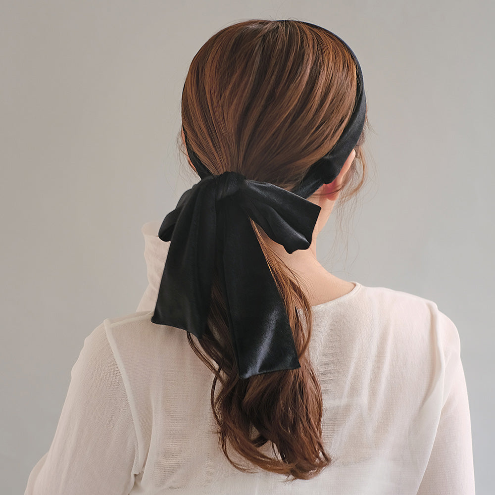 カチューシャ ベロア リボン