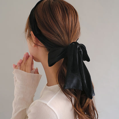 カチューシャ ベロア リボン