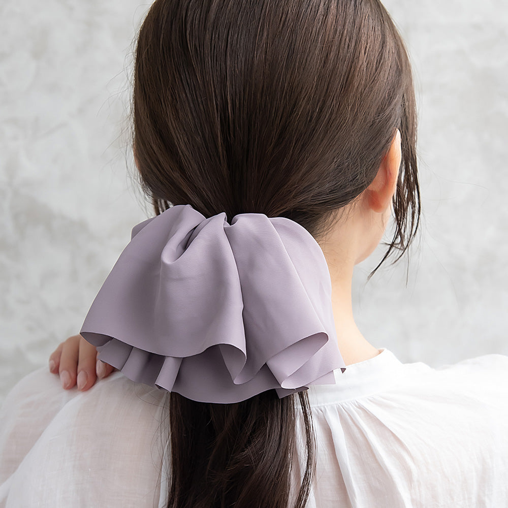 バレッタ ダブル フリル ベーシックカラー