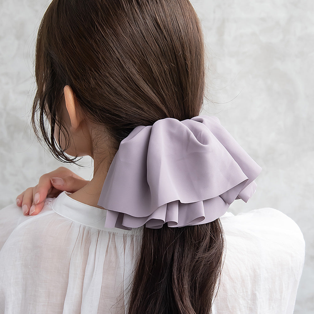 バレッタ ダブル フリル ベーシックカラー