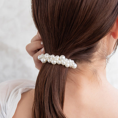 バレッタ パール ツイスト サイズレスバレッタ