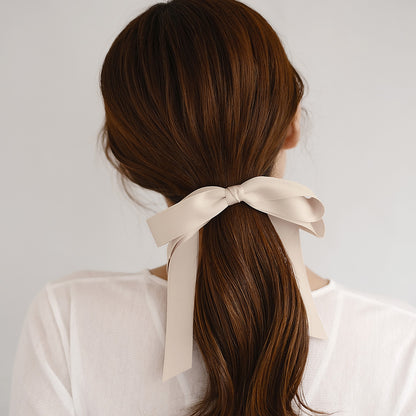 バレッタ  ニッケルフリー  リボン サイズレスバレッタ