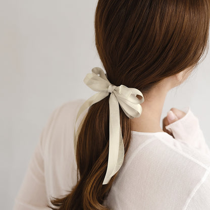 バレッタ  ニッケルフリー  リボン サイズレスバレッタ