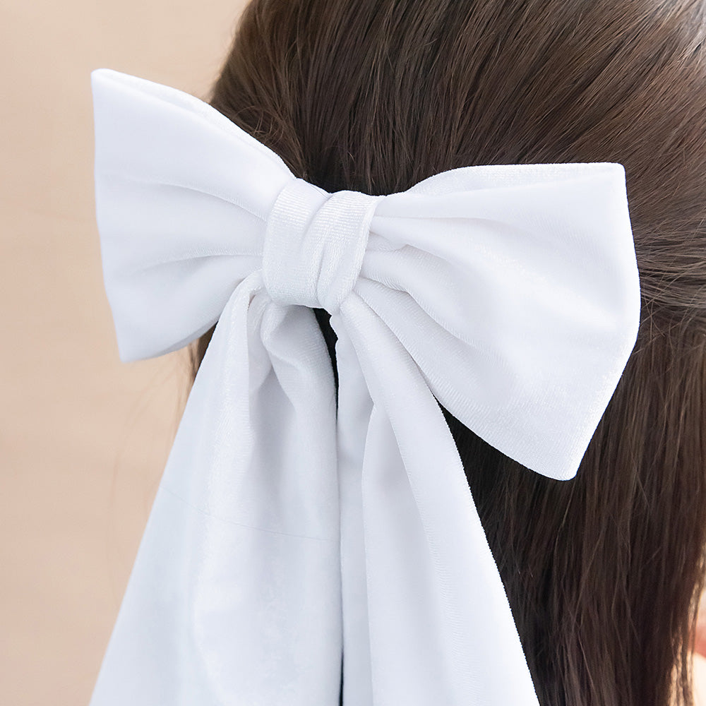 バレッタ ホワイト ベロア リボン ロング – OSEWAYAオンラインストア