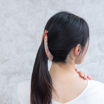 バナナクリップ ストーン マーブル カラー ヘアクリップ