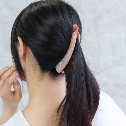 バナナクリップ ストーン マーブル カラー ヘアクリップ