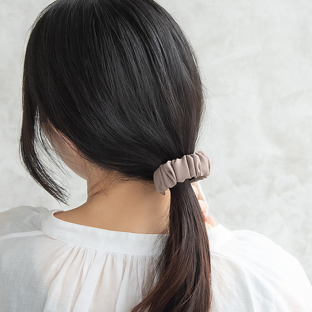 ヘアクリップ Arc clip ギャザー ベーシックカラー シュシュ風