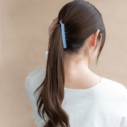 バナナクリップ ヘアクリップ パステル カラー カーブ 歯つき