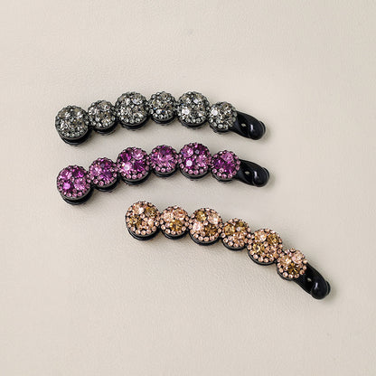 バナナクリップ ヘアクリップ カラー ビジュー ストーン