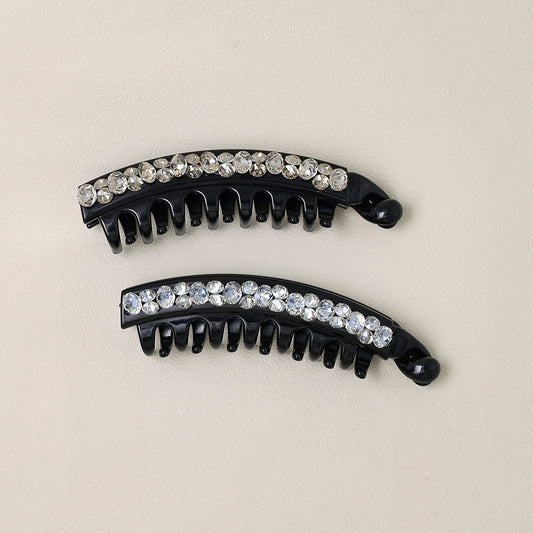 バナナクリップ ヘアクリップ ビジュー ストーン