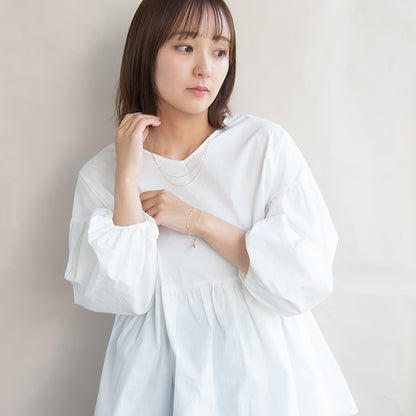 ブレスレット ニッケルフリー ロゼシルバー キュービックジルコニア スエッジ ペタルチェーン 2連 スライドボール チェーンブレスレット