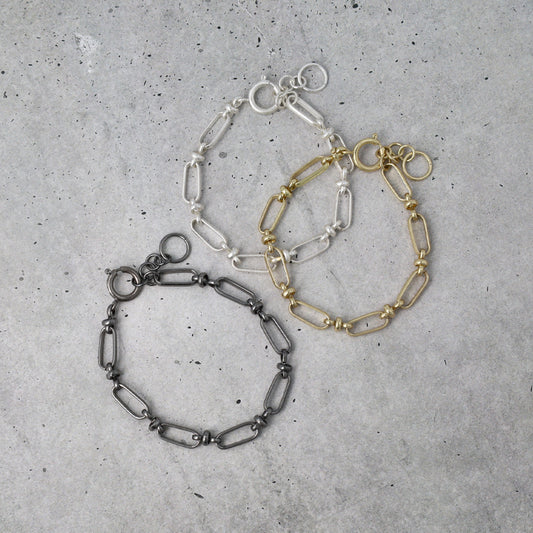 ブレスレット Awesome ニッケルフリー メタル リング オーバル チェーンブレスレット