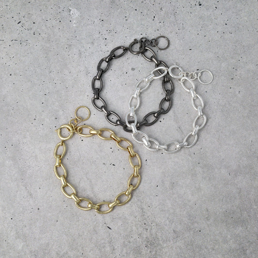 ブレスレット Awesome ニッケルフリー メタル オーバル チェーンブレスレット