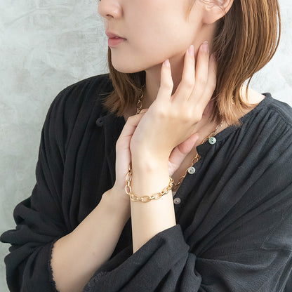 ブレスレット Awesome ニッケルフリー メタル オーバル チェーンブレスレット